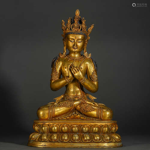 Ming Dynasty Gilt Bronze Buddha of Infinite Life