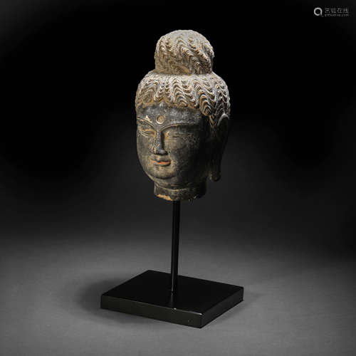 Northern Qi bluestone Buddha head