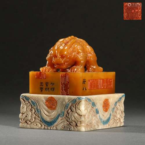 Qing Dynasty Tian Huangshi animal seal seal