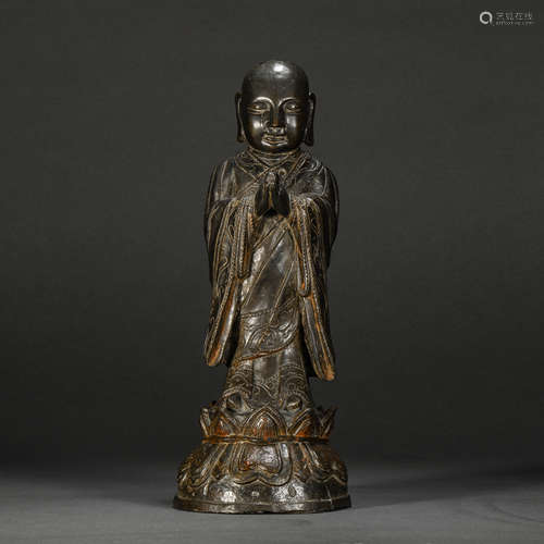 Ming Dynasty bronze statue of Venerable Ananda