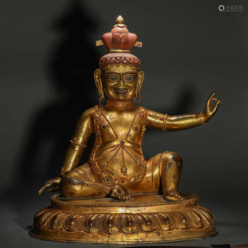 Ming Dynasty gilt bronze statue of Buddha