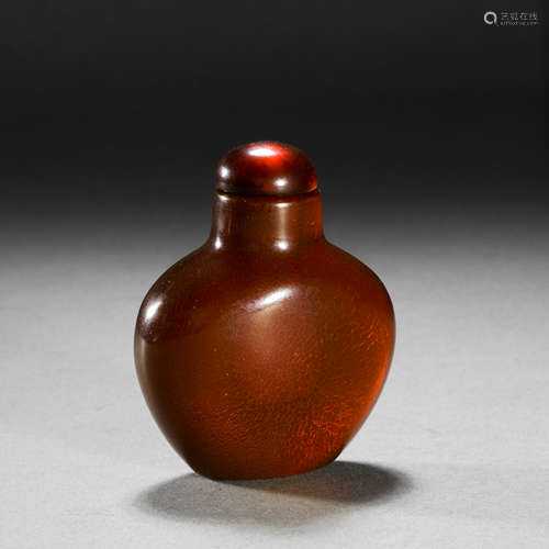 Qing Dynasty beeswax snuff bottle