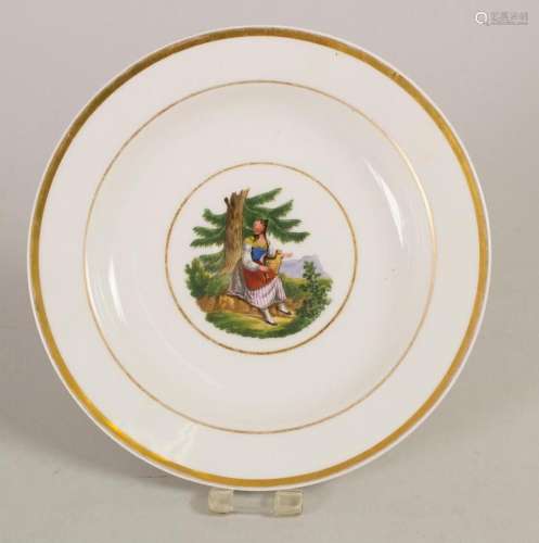 Teller mit junger Schwarzwälderin / A plate with a young Bla...
