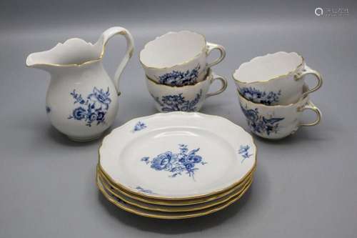 9 Teile Restservice / 9 pieces of a service, Meissen, 19. u....