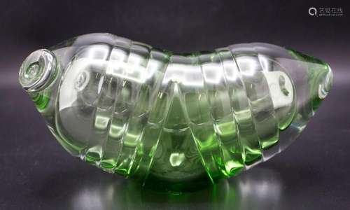 Tierplastik  Raupe  / A glass figure  caterpillar , wohl tsc...