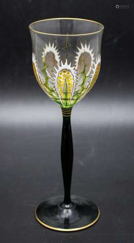 Jugendstil Wein-/Stengelglas / An Art Nouveau wine glass, Th...