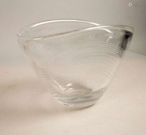 Glaszierschale / A decorative glass bowl, Edvard Halt, Kosta...