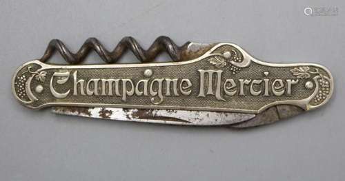 Jugendstil Taschenmesser mit Korkenzieher  Champagne Mercier...