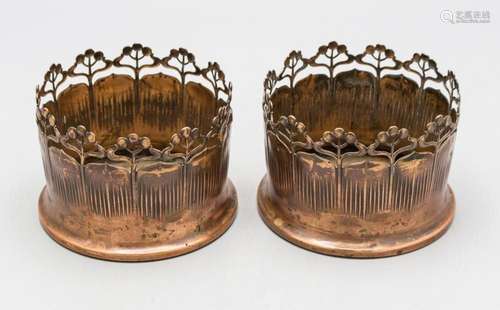 Paar Jugendstil Flaschenhalter / A pair of Art Nouveau bottl...