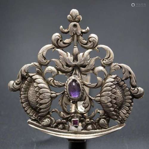 Jugendstil Clip in Silber / A silver Art Nouveau clip, wohl ...