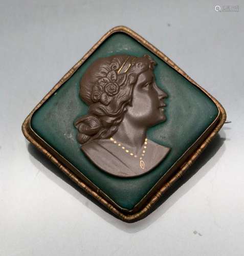 Jugendstil Kamee Brosche / An Art Nouveau cameo brooch