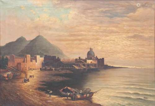 Karl Kaufmann (1843-1905),  Neapelansicht mit Vesuv  /  A vi...