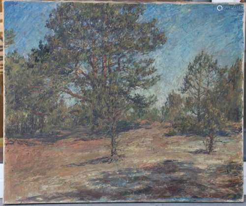 Künstler um 1900,  Impressionistische Baumlandschaft  /  An ...