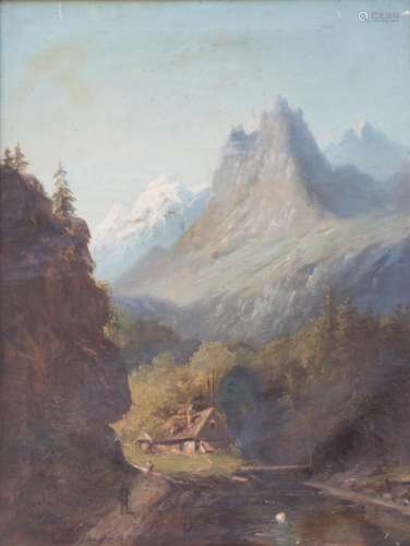 Louis Schüffer,  Alpenlandschaft  /  An Alpine landscape , 1...