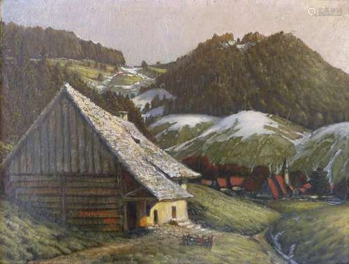 J. HARBRECHT,  Opferdingen im Krottenbachtal - Märzschnee , ...