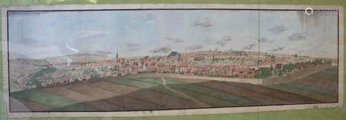 Künstler des 19. Jh.,  (Stadtansicht) Pirmasens in den 1790e...