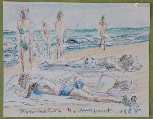 Otto Ditscher (1903-1987),  Strandszene im Mamaia (Rumänien)...