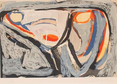 Bram van Velde (1895-1981),  Abstraktion  /  An abstraction ...