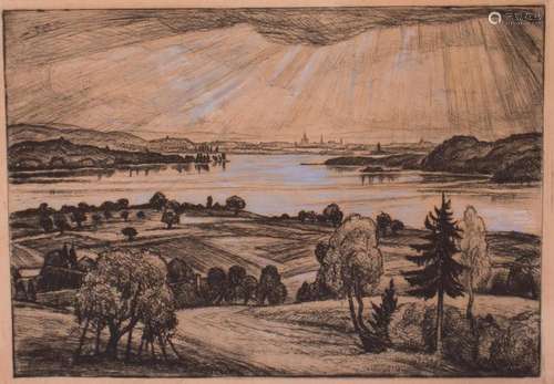 Walter Waetig (1881-1962),  Landschaft mit Wolkenbruch  /  A...