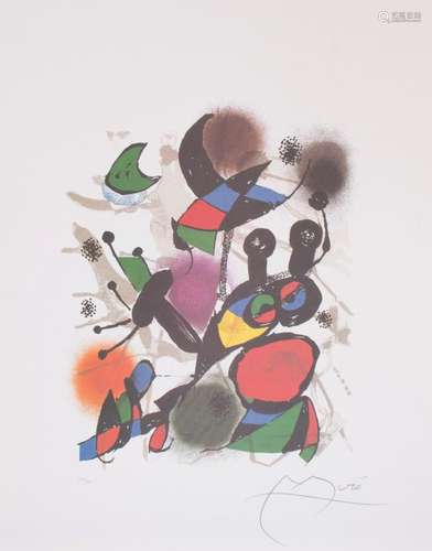 Joan Miró (1893-1983),  Lithographe III  /  Lithography III ...