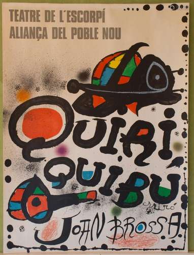 Joan Miró (1893-1983), Plakat  Quiri Quibu John Brossa , 197...