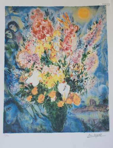 Marc Chagall (1887-1985),  Bouquet de fleurs , 20. Jh.