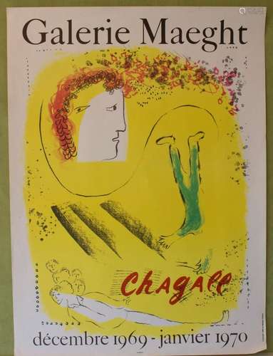 Marc Chagall (1887-1985), Ausstellungsplakat 1969 / An exhib...