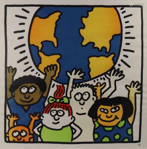 Keith HARING (1958-1990),  Children of the world , um 1992