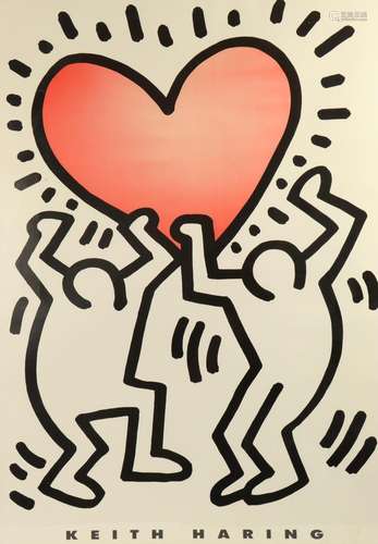 Keith HARING (1958-1990),  Radiant Heart Love , 1993