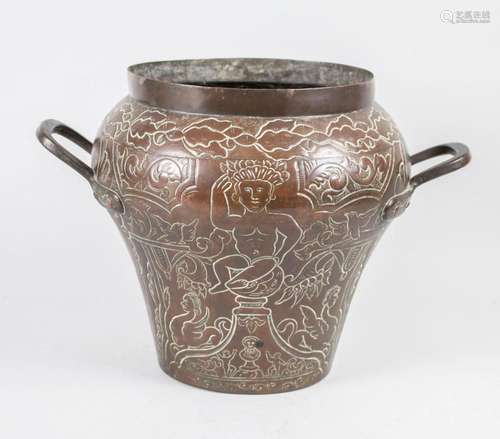 Zweihenkel-Vorratsgefäß / A copper vessel with handles, wohl...