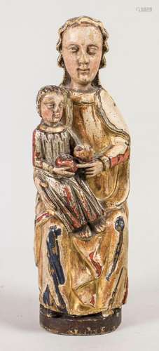 Skulptur  Kleine Madonna mit Kind  / A wooden sculpture  Mad...