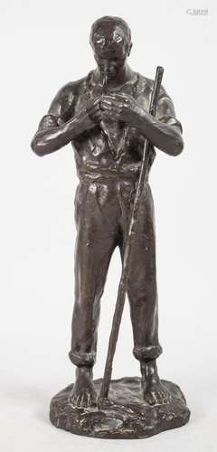 Paul MOYE (Nordhausen 1877-1926 Weimar), Bronzeplastik  Pfei...