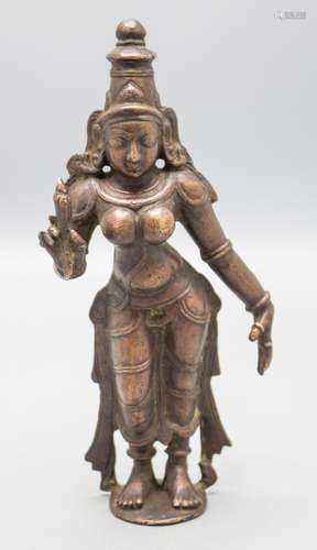 Bronzeplastik der Göttin Parvati / A bronze figure of the go...