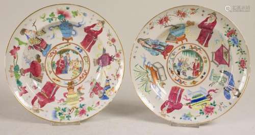 Paar Teller / A pair of plates, China, Qing Dynastie (1644-1...