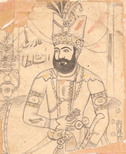A Sketch of Mohammad Shah Qajar