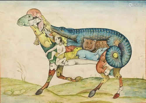 A Mughal Painting of a Composite Sheep