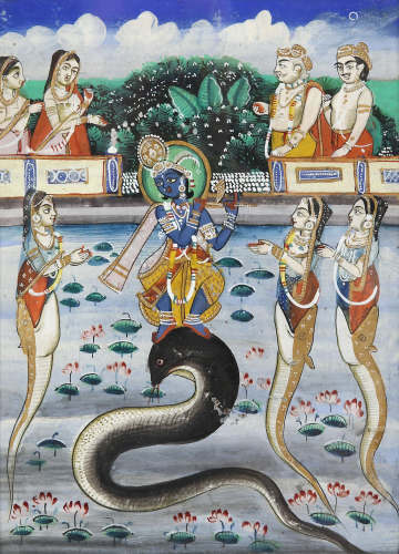 Indian Painting of Kaliya Mardan