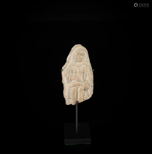 A terracotta figure of a yaksha or male nature spirit