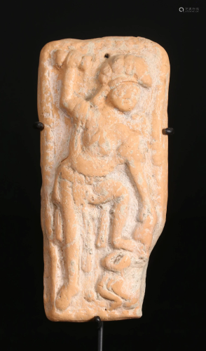 A Terracotta Plaque Depicting a Magician, 1st century