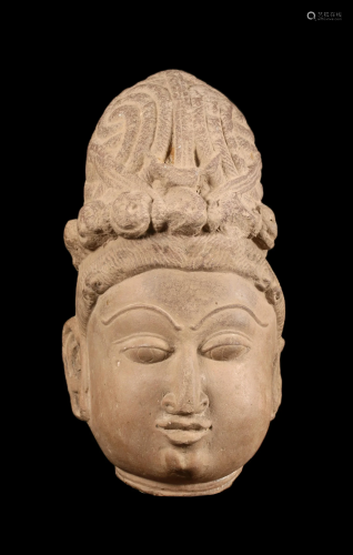 A Buff Sandstone Head of Shiva, 10th century