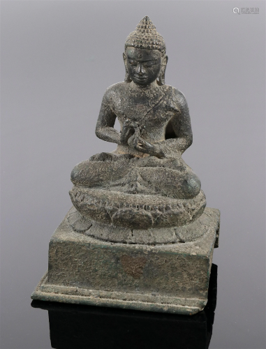 A Seated Bronze Figure of Buddha Sakyamuni