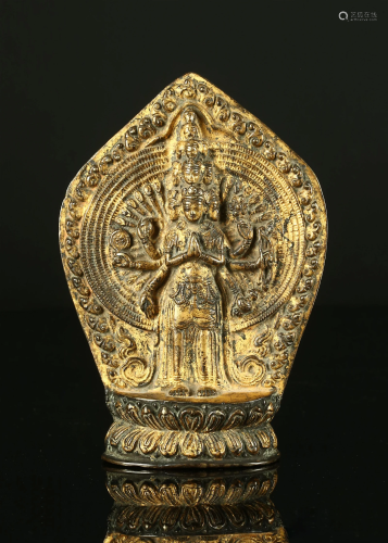 A Gilt-Bronze Votive figure of Virabhadra