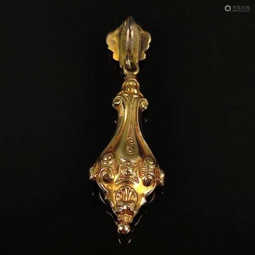 Antique pendant, 585/14K yellow gold (tested), 2,32g, decora...