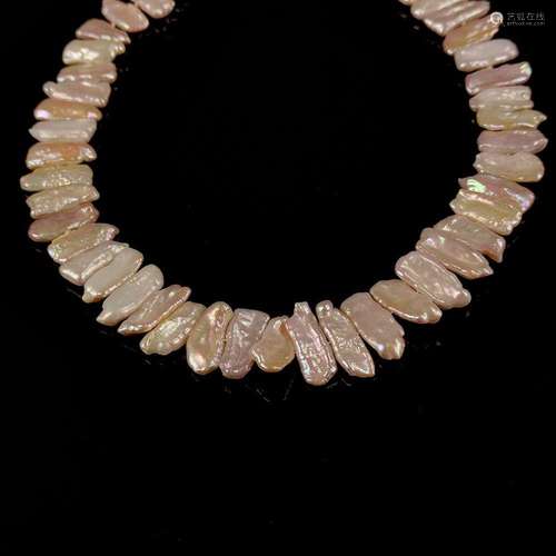 Keshi pearl gold necklace, 585/14K yellow gold, 58,6g, cream...