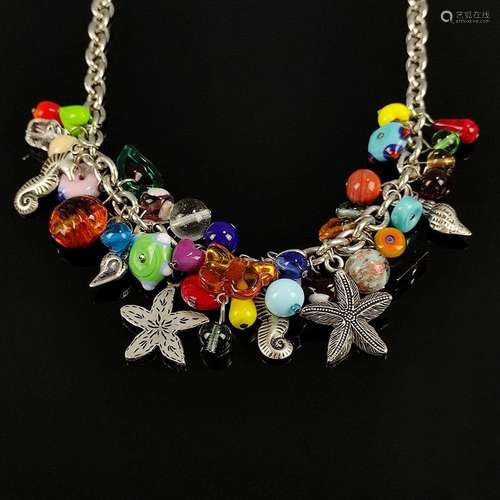 Murano necklace "Antica Murrina", jewelry alloy, 7...