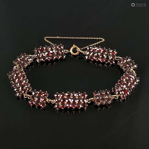 Antique garnet bracelet, original tombac setting, 10,8g, bra...