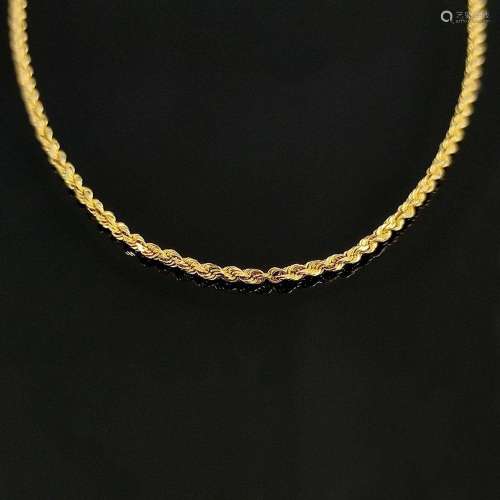 Children s cord necklace, 417/10K yellow gold, 3g, lobster c...