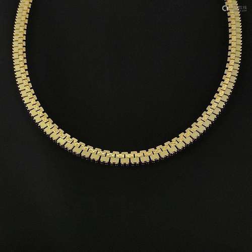 Necklace, 585/14K yellow gold, 26,24g, made of flexible link...