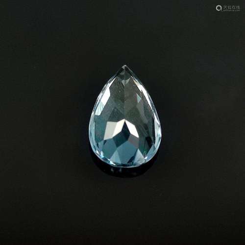 Aquamarine, eye clean, drop cut, 4,77ct, from jeweler s liqu...