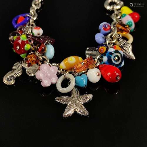 Murano bracelet "Antica Murrina", jewelry alloy, 5...